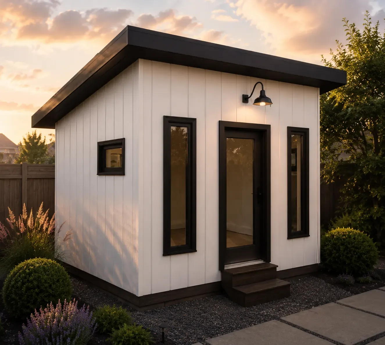 Garden Studio backyard office — modern shed-roof exterior